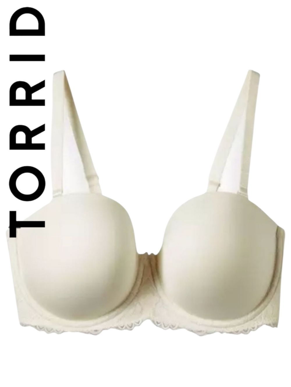 Torrid Bombshell Everyday Lightly Lined Strapless Bra Off White Size 44DD
